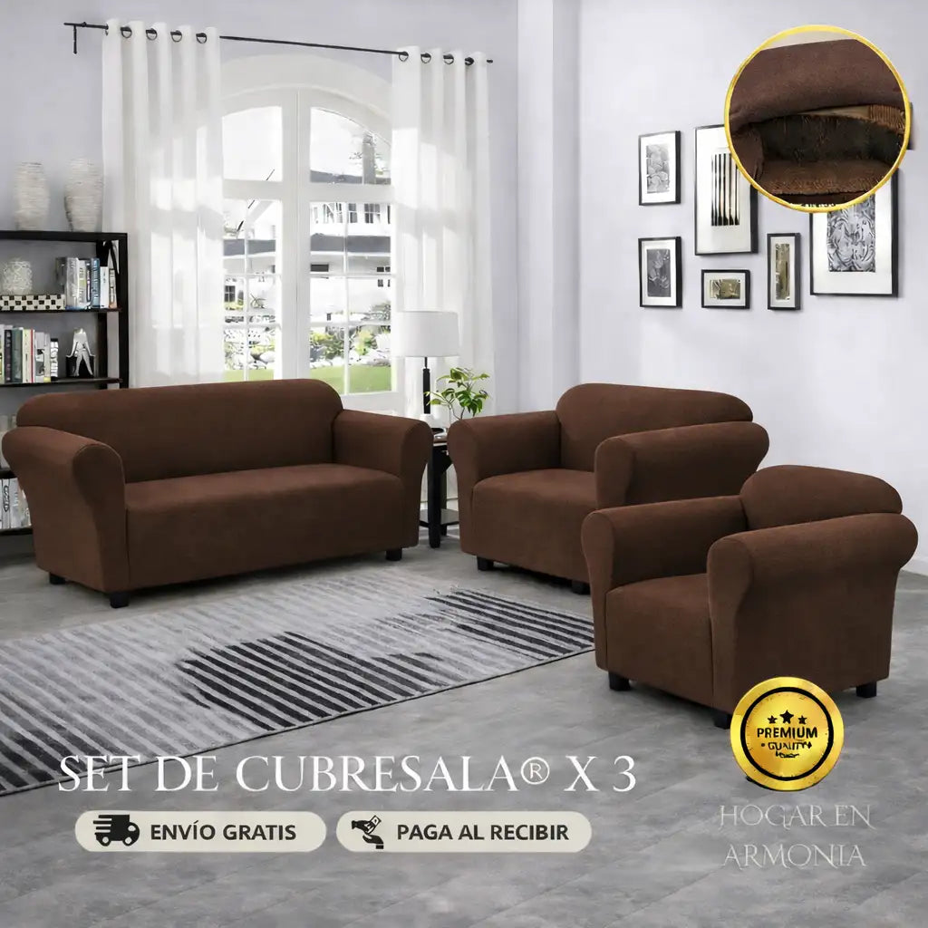 Set de cubresalas de 3 piezas