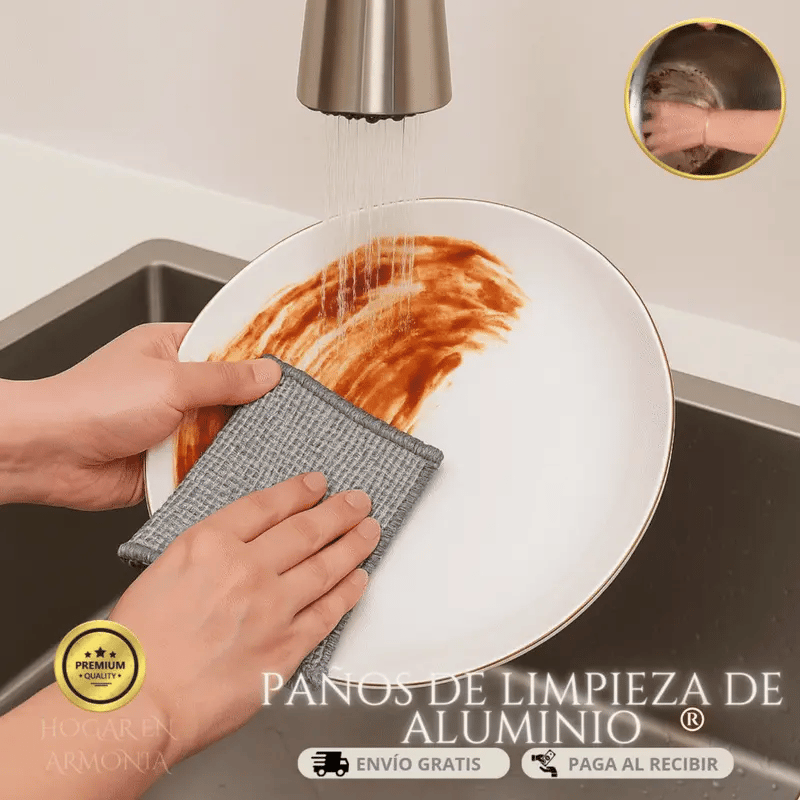 Set x 10 de paños de limpieza de aluminio