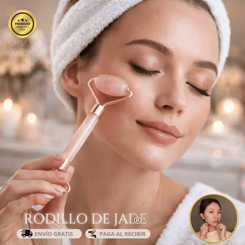 Rodillo facial de jade