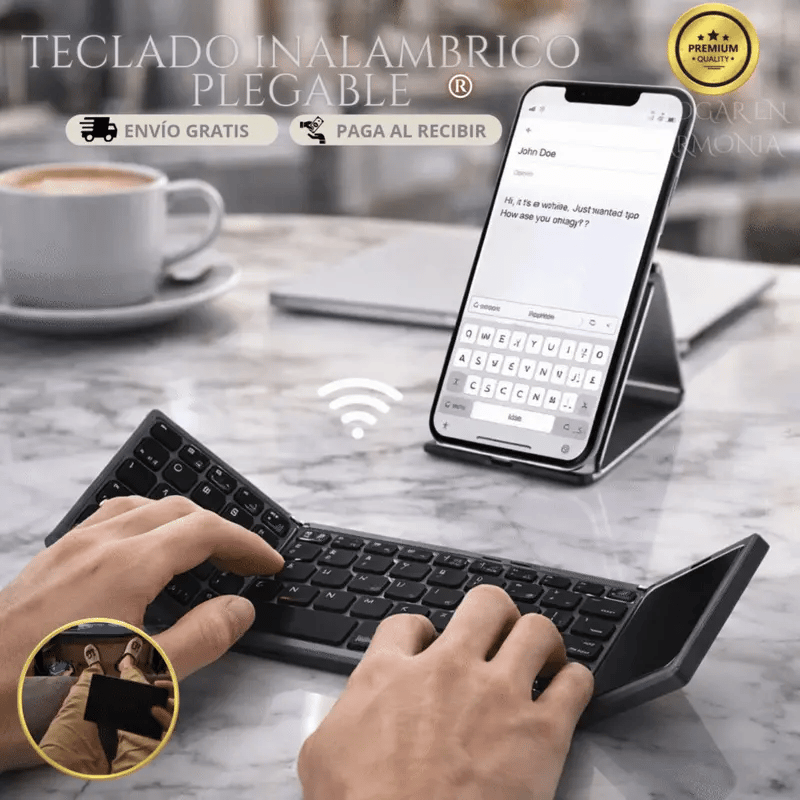 Teclado inalámbrico plegable