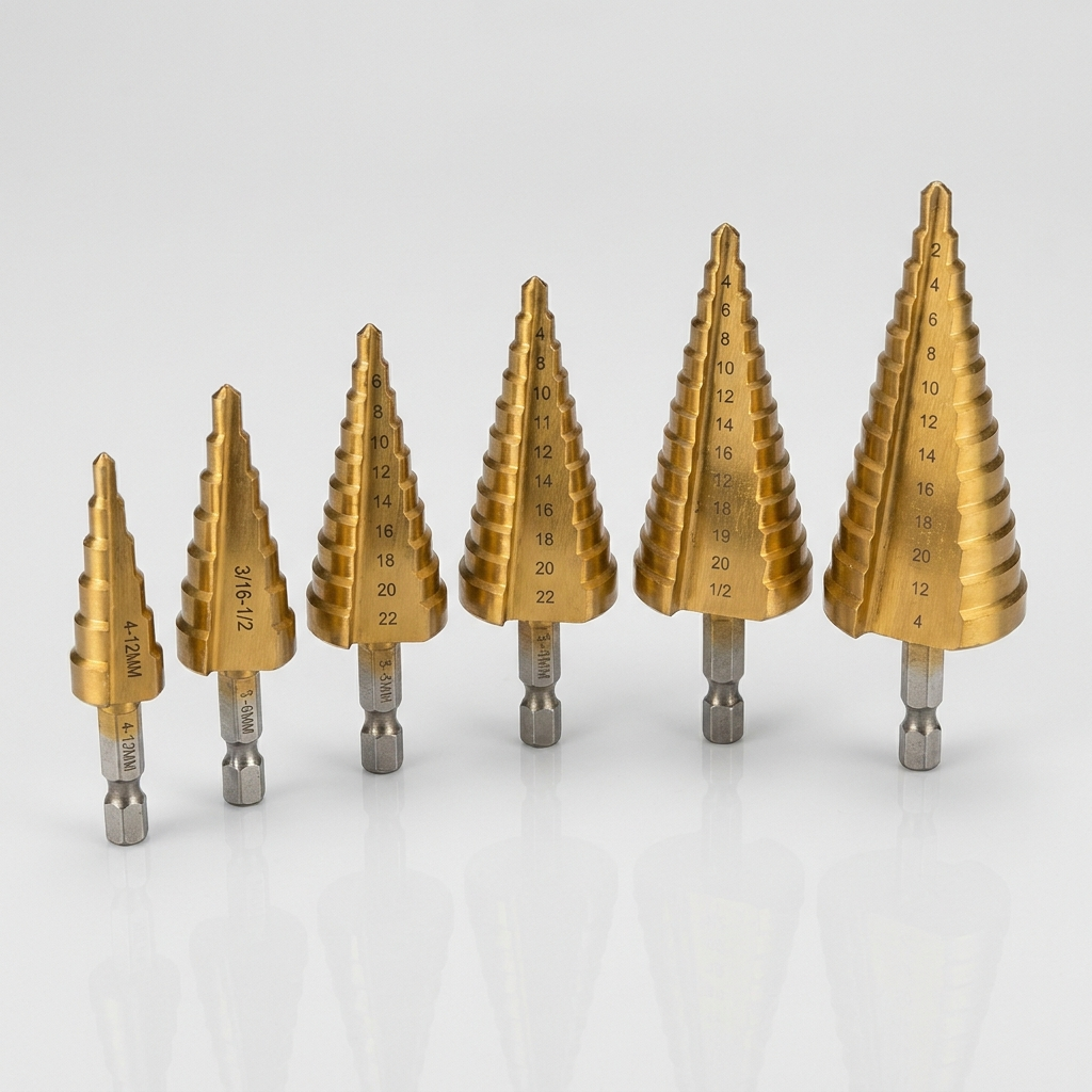 DrillStep™ — Kit 6 Brocas Escalonadas para Taladro