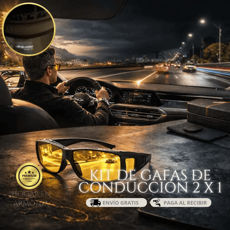 SET DE GAFAS DE CONDUCCIÓN DE VISIÓN NOCTURA 2 X 1