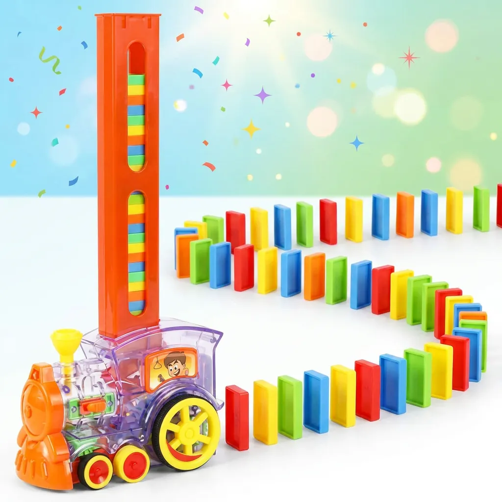 Tren Dominó Musical con Luces — Juguete Educativo
