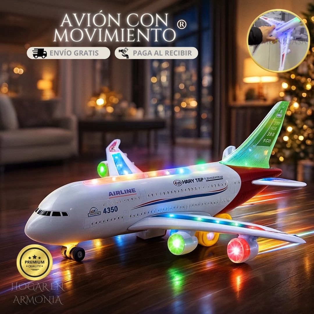 AVIÓN CON MOVIMIENTO, LUCES Y SONIDO
