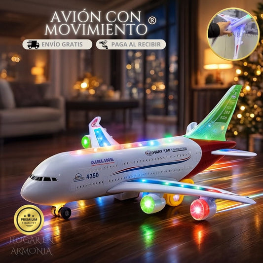 AVIÓN CON MOVIMIENTO, LUCES Y SONIDO
