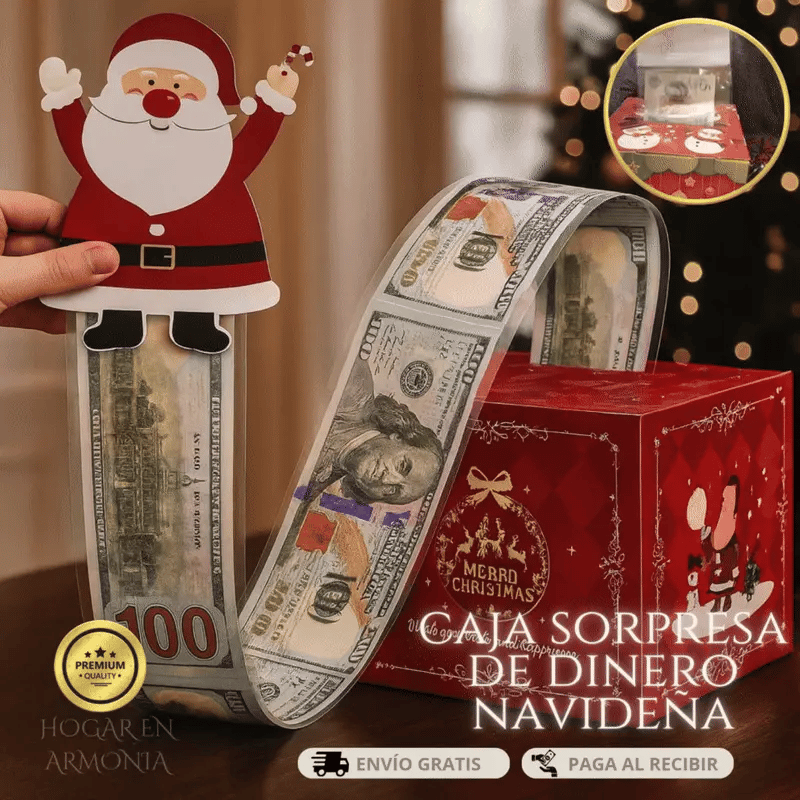 CAJA SORPRESA DE DINERO NAVIDEÑA💸🎄