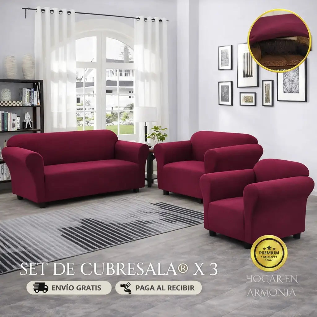 Set de cubresalas de 3 piezas