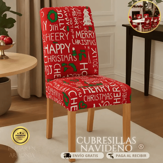 SET X 6 CUBRESILLAS NAVIDEÑO