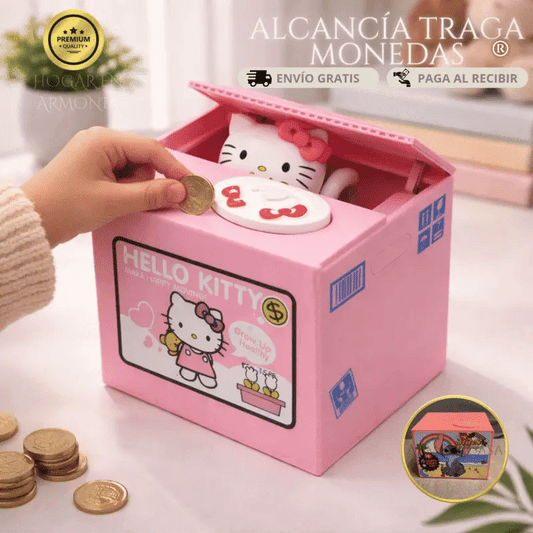 Alcancía traga monedas para niños