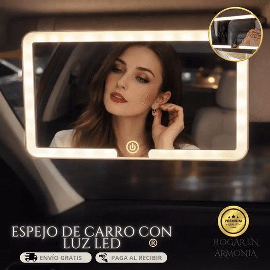 Espejo De Carro Con Luz LED