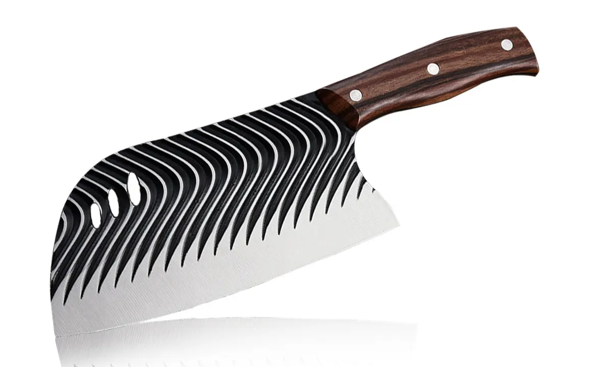 Cuchillo Cleaver Chef Forjado - Acero Inoxidable con Patron Escama (Multiusos)