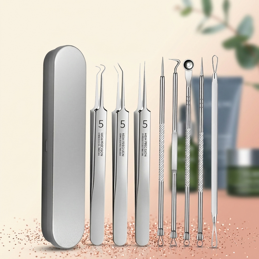 Kit Removedor de Espinillas 8 Piezas — Acero Inoxidable Pro