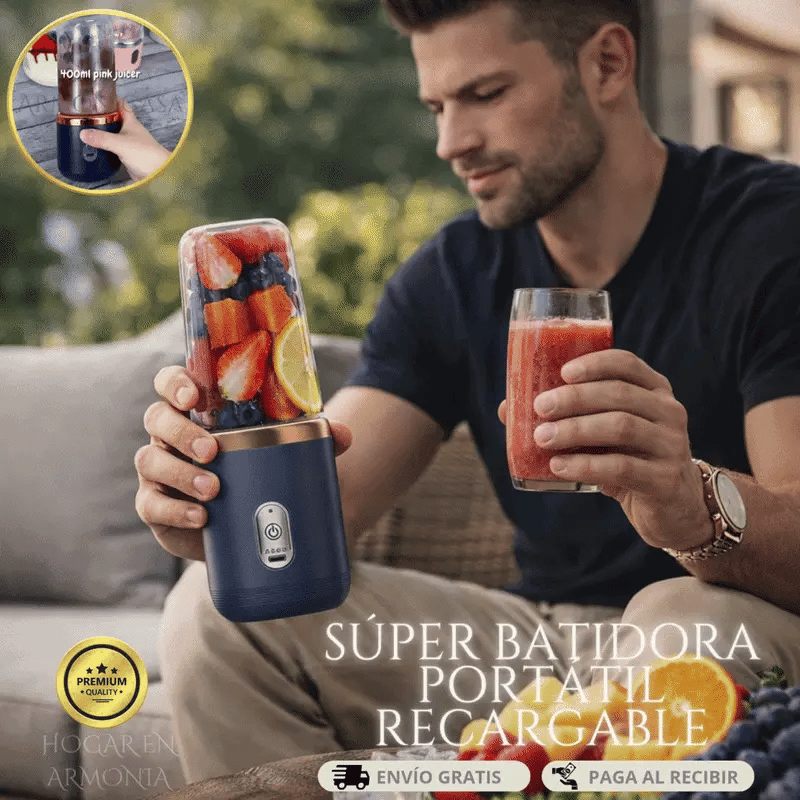 SÚPER LICUADORA PORTÁTIL RECARGABLE