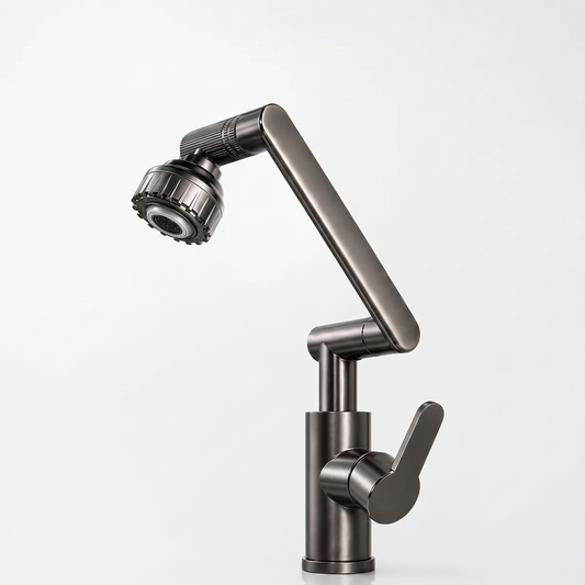 Grifo Monomando Extensible para Lavabo - Rotacion 1080 con 2 Modos de Agua (Fria y Caliente)