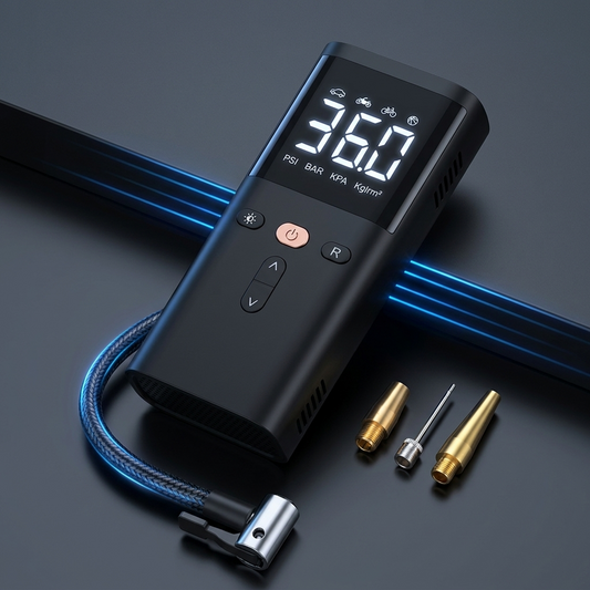 Inflador 3 en 1 Digital — Recargable + Power Bank + Linterna