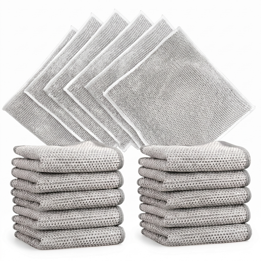 Set de 10 Panos de Malla Metalica para Lavar Trastes - Quita Grasa sin Rayar