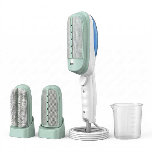 Plancha Vaporizadora Portatil de Mano para Ropa - Kit 4 Piezas (Vapor de Alta Temperatura)