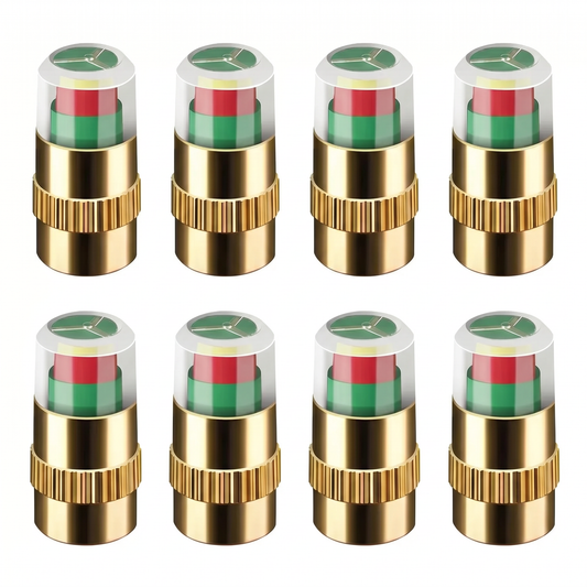 8 Tapones de Llanta con Sensor de Presion Visual - Monitor de Neumaticos (Verde Amarillo Rojo)