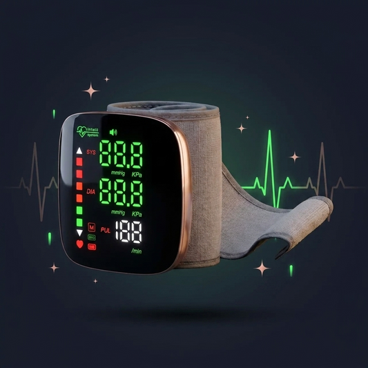 VitalCheck™ Baumanómetro Digital de Muñeca con Bocina y Memoria